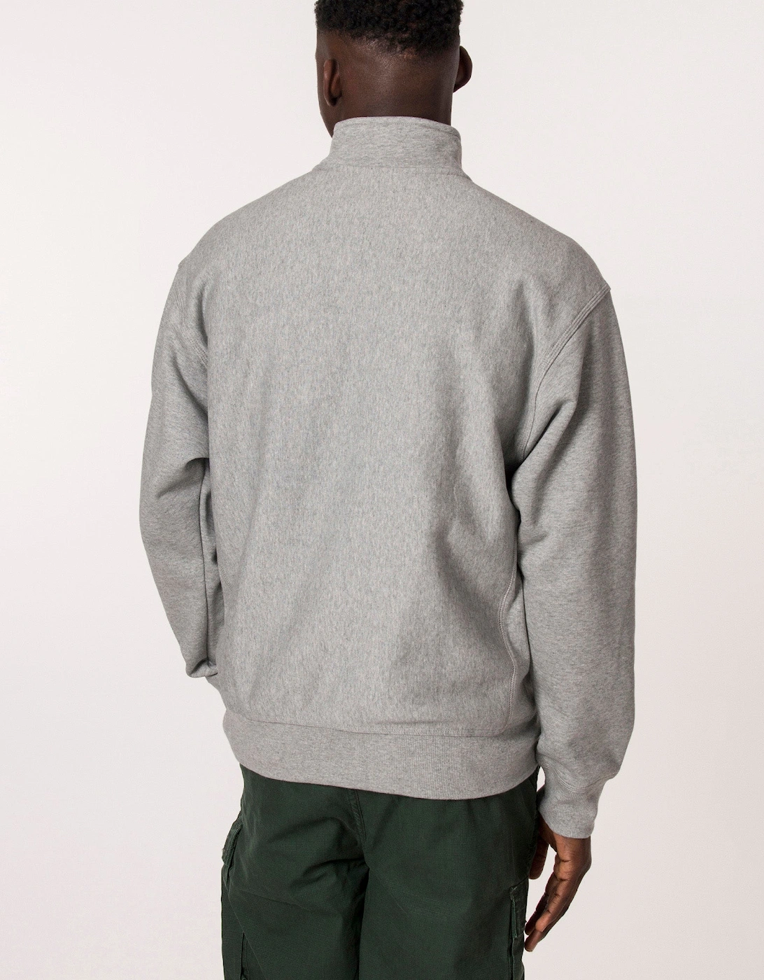 Relaxed Fit Quarter Zip American Script Sweatshirt