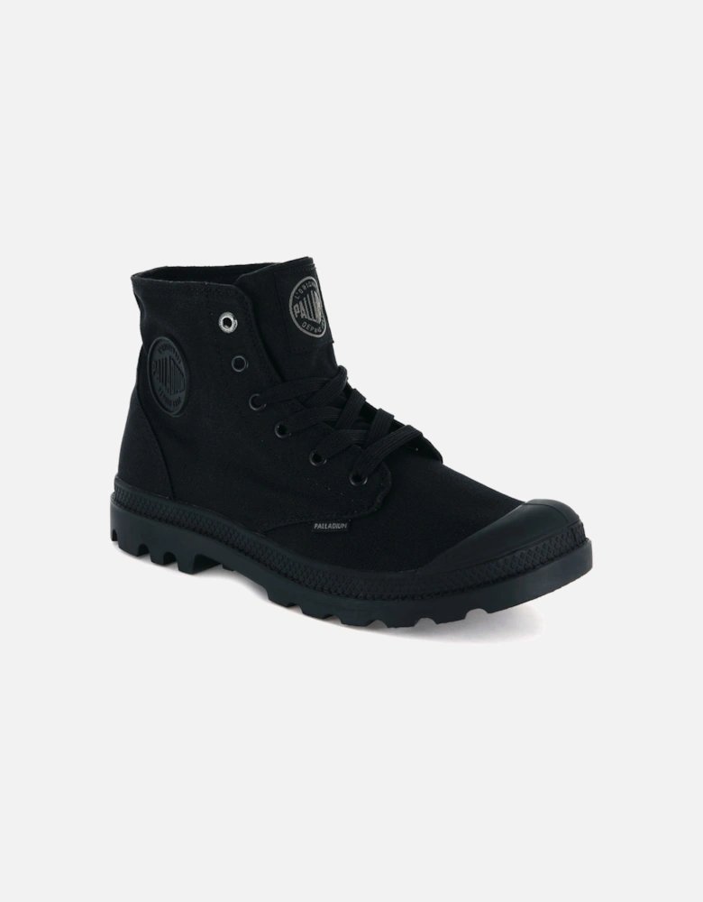 Unisex Mono Chrome Hi Top Vegan Canvas Boots