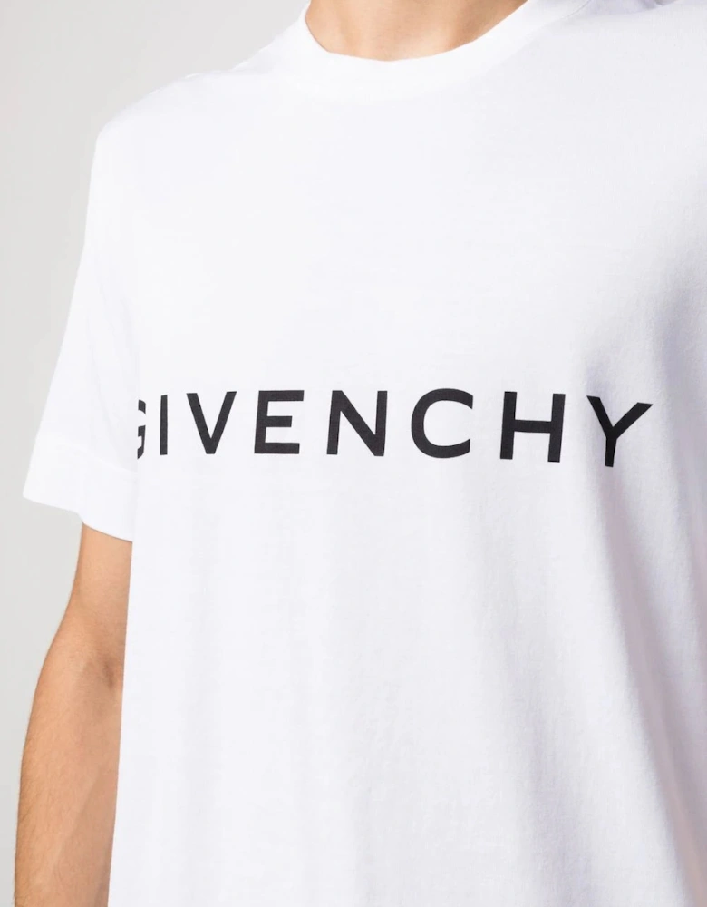 Archetype Logo Print Oversized T-Shirt in White