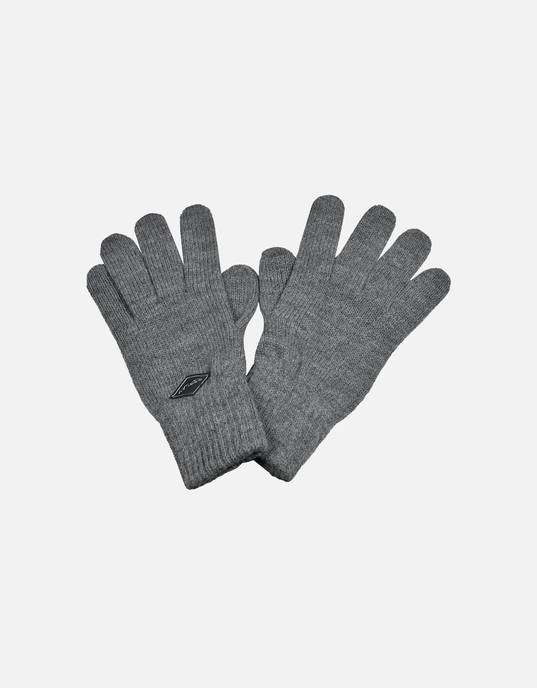 Ribbed Knit Hat & Glove Gift Set, Grey Melange