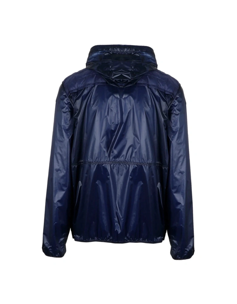 Genius X Craig Navy Blue Padded Zip-Up Hooded Jacket