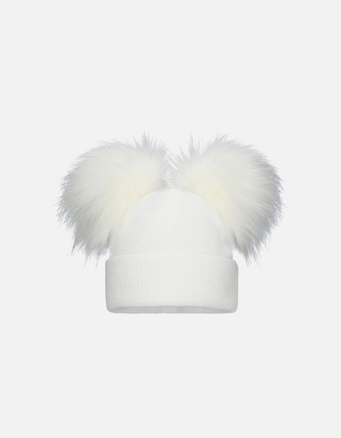 White Double Pom Hat, 2 of 1