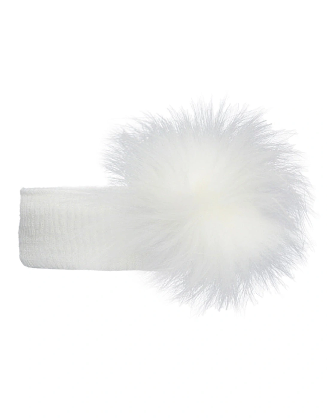 Girls White Pom Headband, 2 of 1