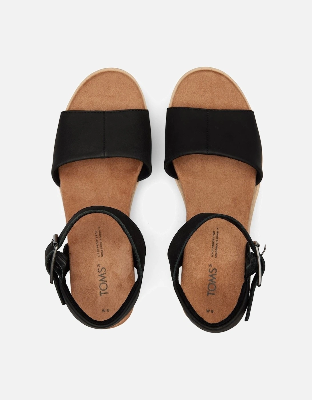 Diana Leather Women's Black Wedges