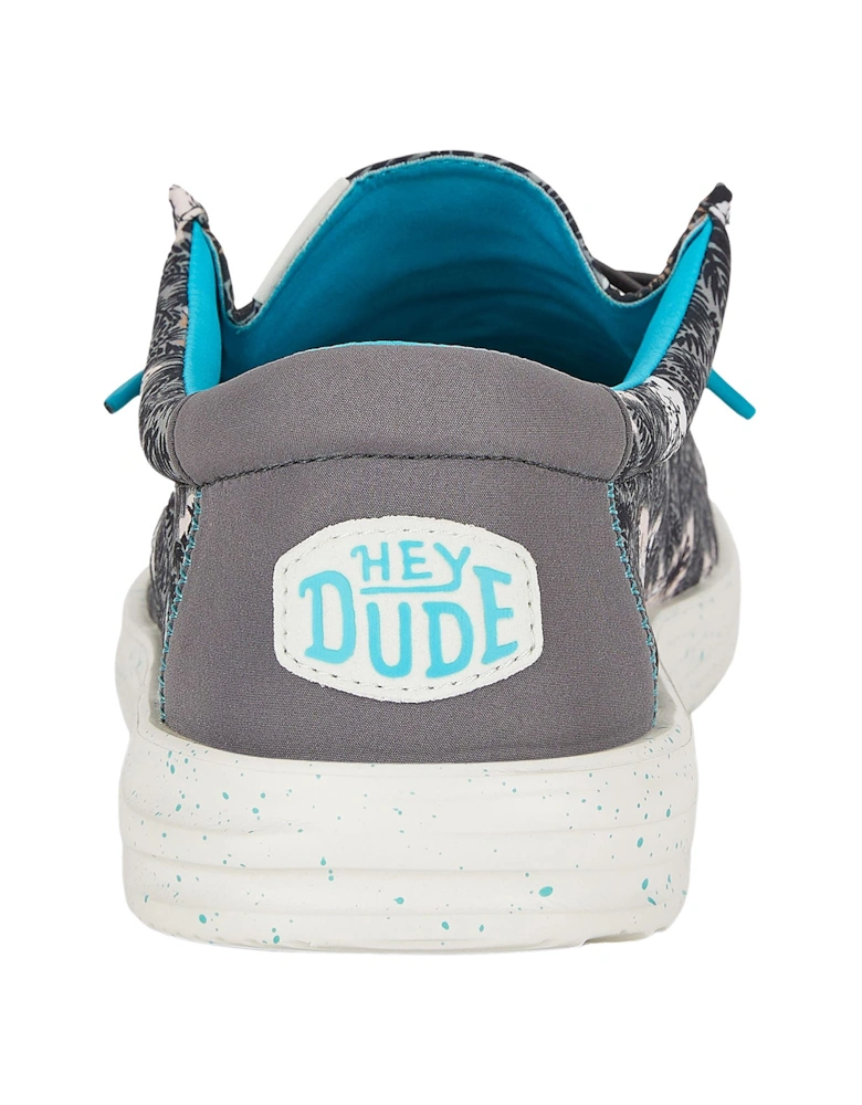 HEYDUDE Men's Wally H2O Tropical Shoe in Black Tropical