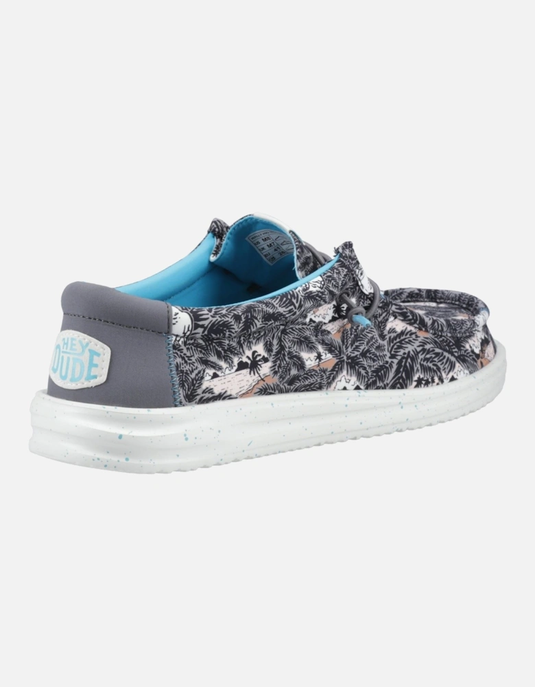 HEYDUDE Men's Wally H2O Tropical Shoe in Black Tropical