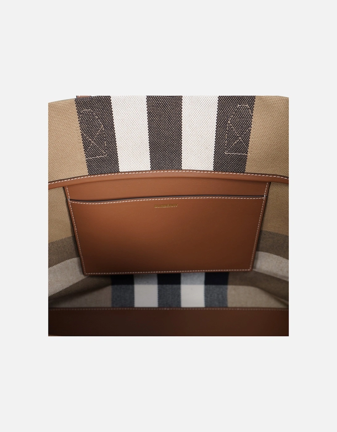 'London' Canvas Tote Bag Taupe Brown