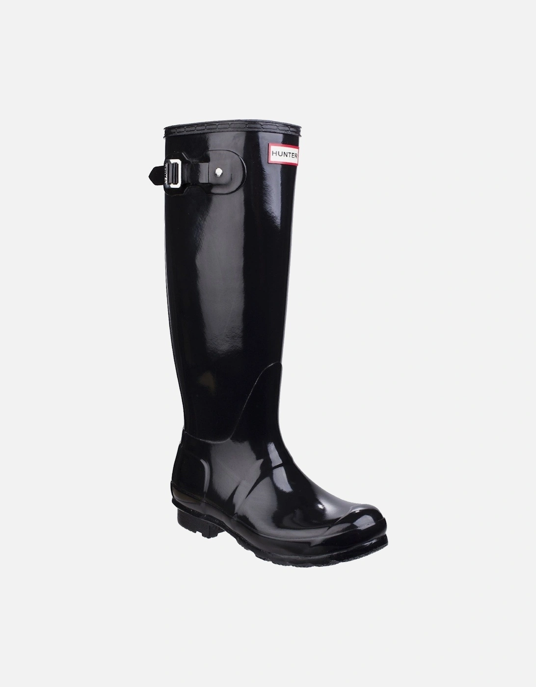 Womens Black Gloss Original Tall Wellington Boots, 6 of 5