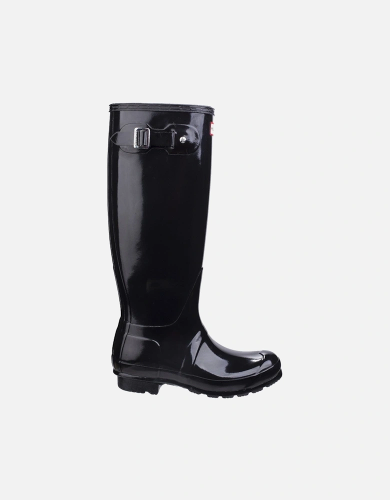 Womens Black Gloss Original Tall Wellington Boots