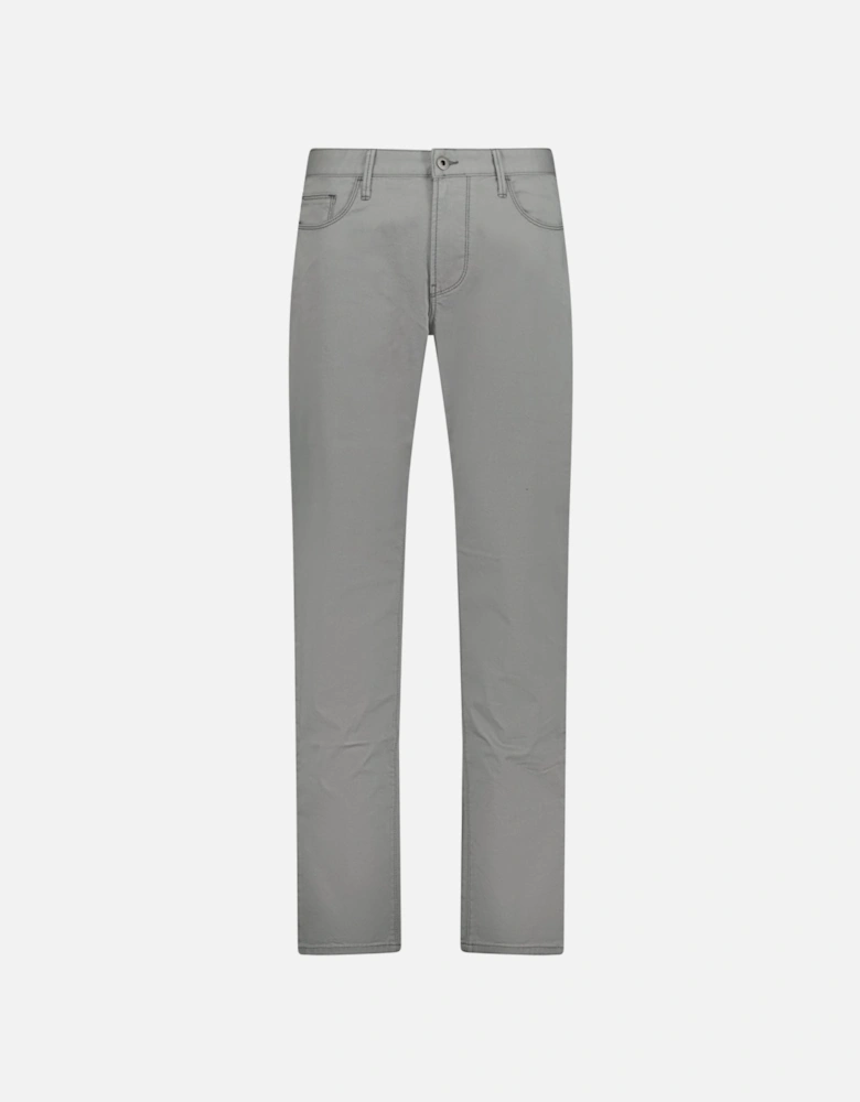 J45 Slim Fit 5 Pocket Silver Eagle Black Belt Patch Jeans Grey