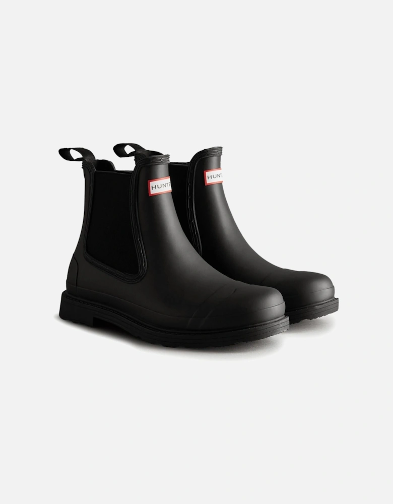 Men's Commando Chelsea Boots in Black