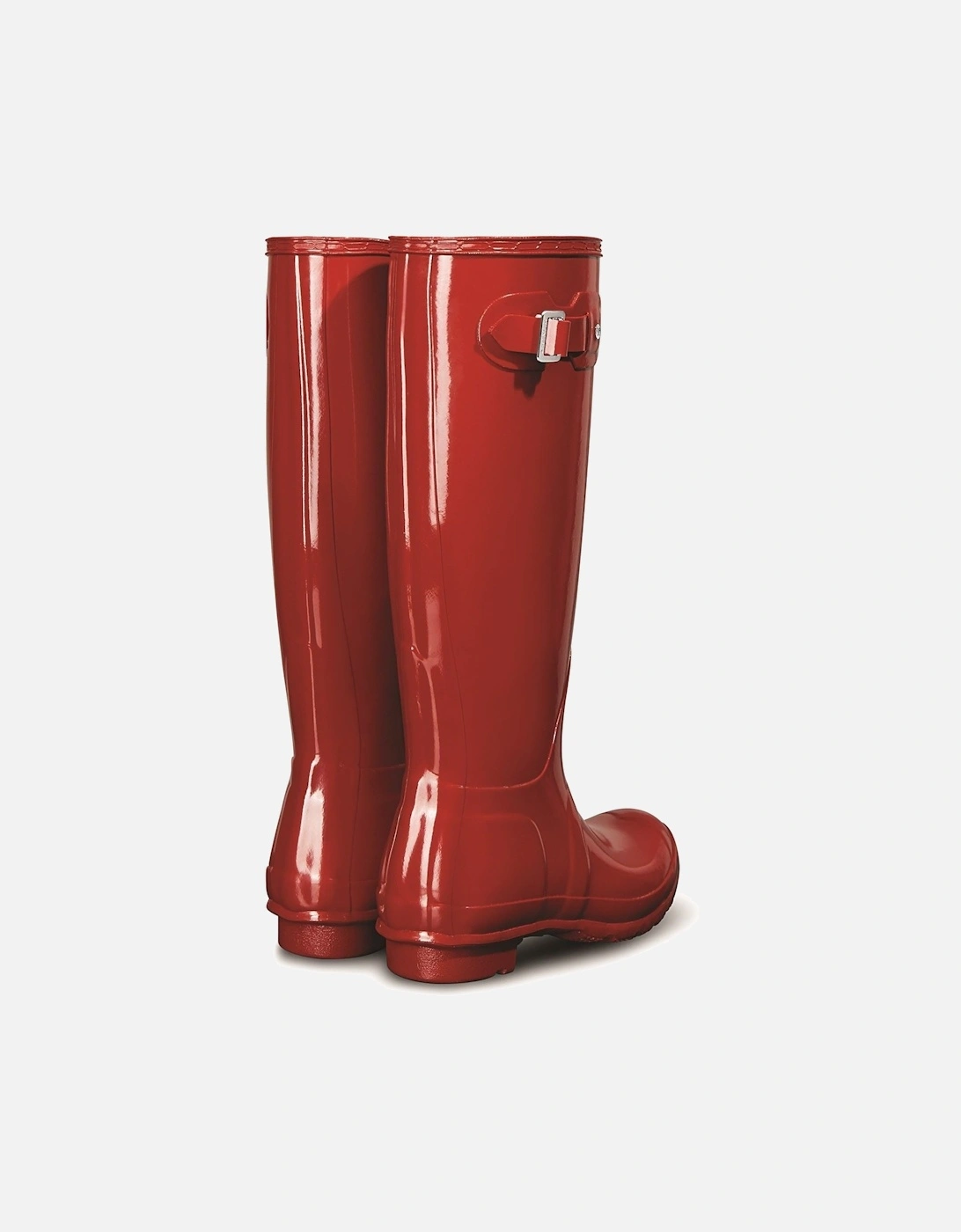 Women's Original Tall Gloss Wellington Boots in Military Red
