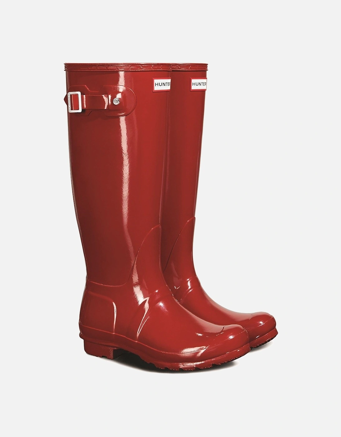 Women's Original Tall Gloss Wellington Boots in Military Red, 6 of 5