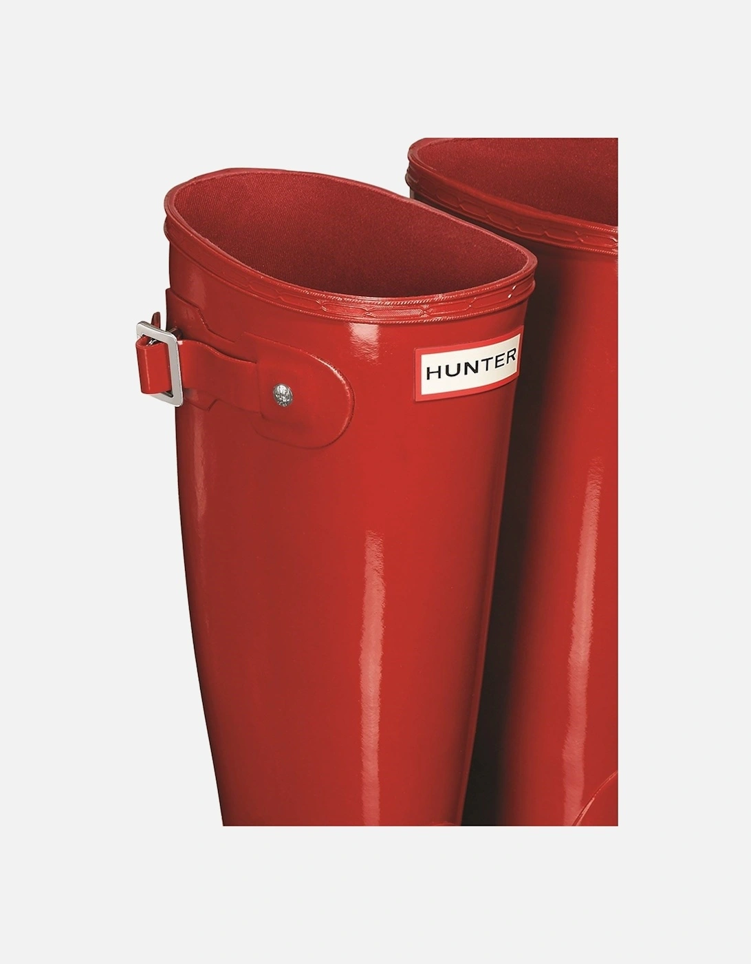 Women's Original Tall Gloss Wellington Boots in Military Red