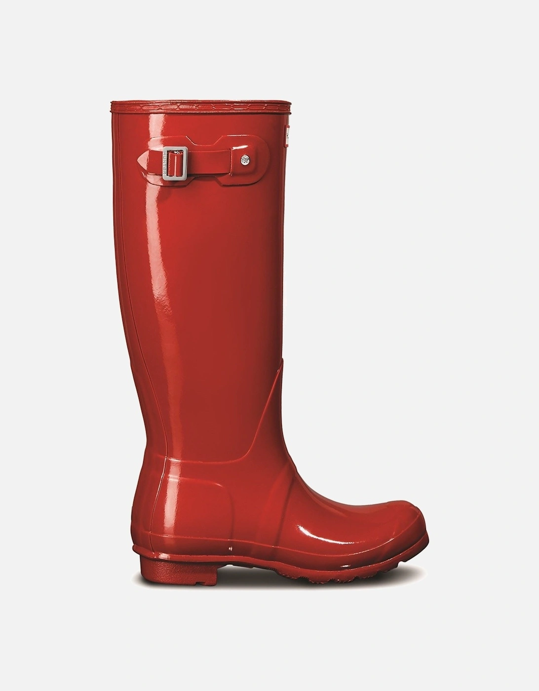 Women's Original Tall Gloss Wellington Boots in Military Red