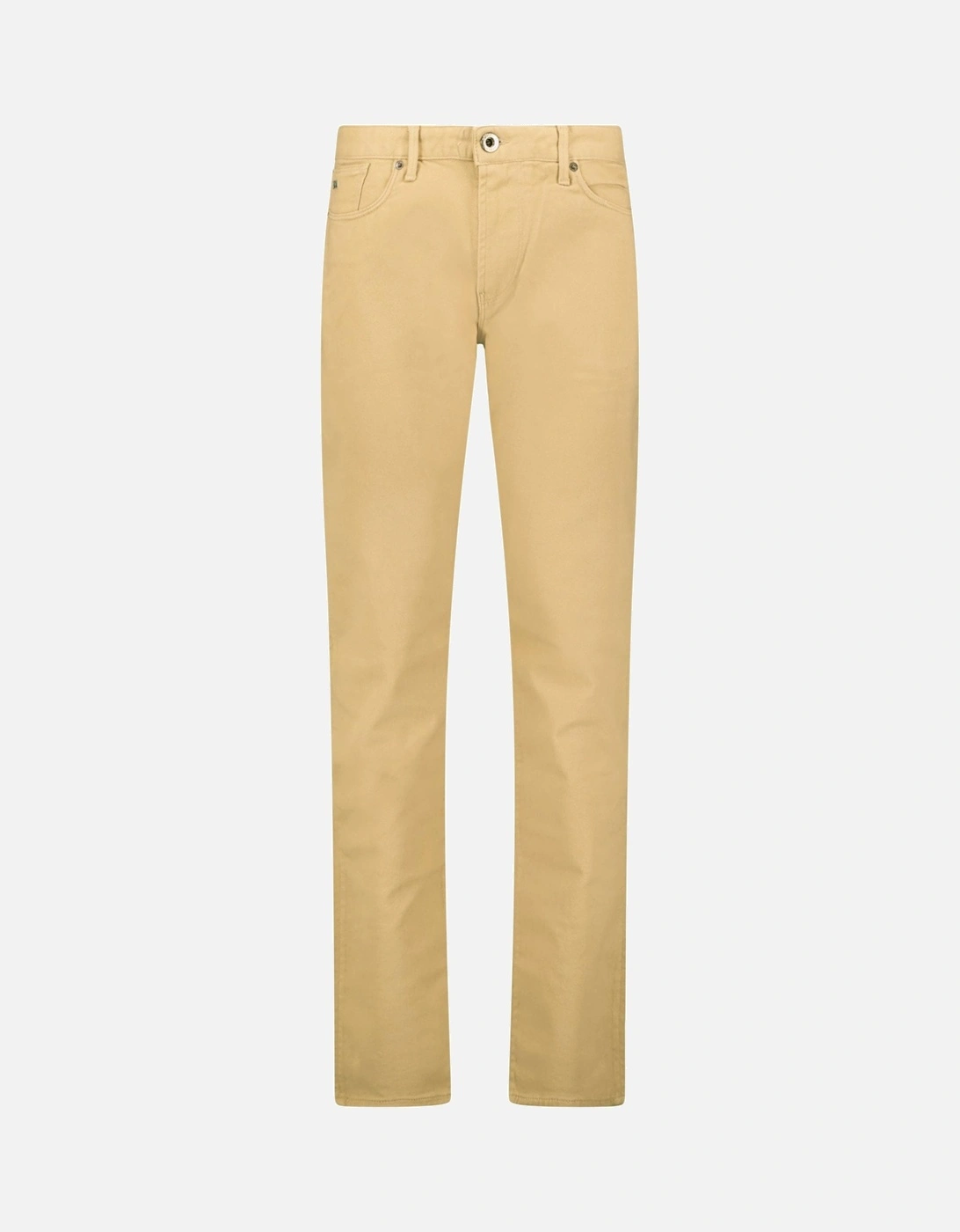 J06 Slim Fit 5 Pocket Silver Eagle Belt Patch Jeans Beige, 7 of 6