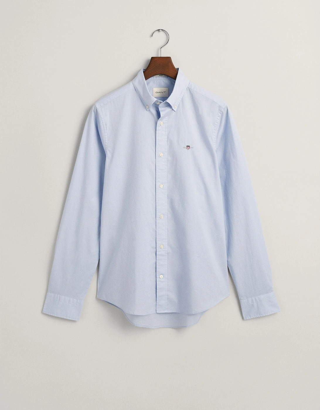 Mens Slim Fit Long Sleeve Poplin Shirt - 455 Light Blue, 2 of 1