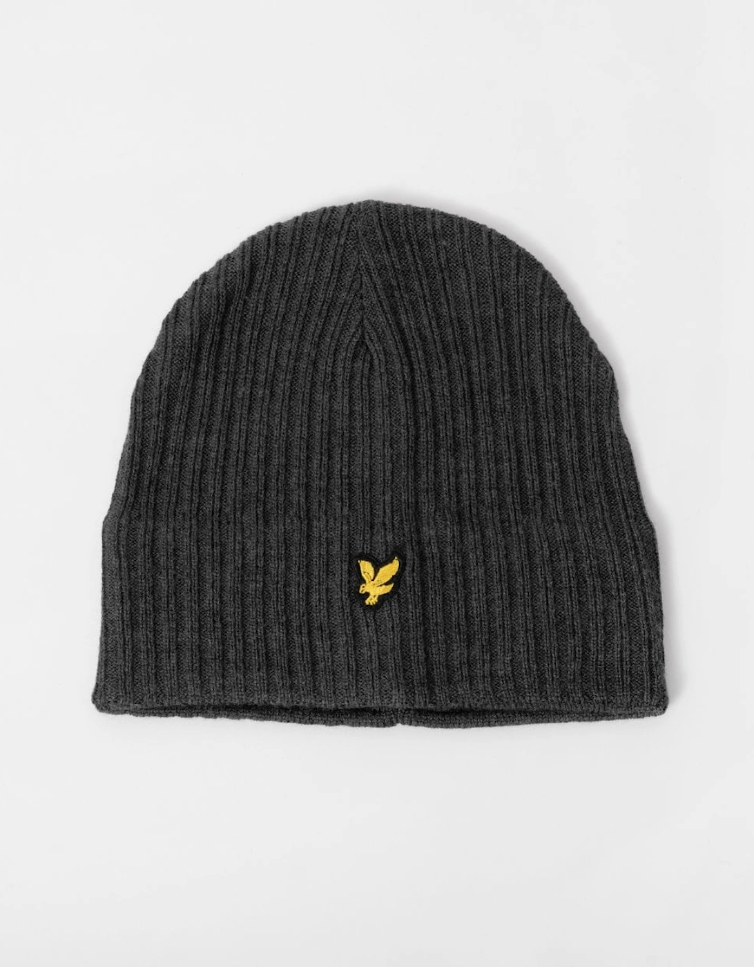 Lyle & Scott Knitted Ribbed Beanie - T28 Mid Grey Marl, 5 of 4
