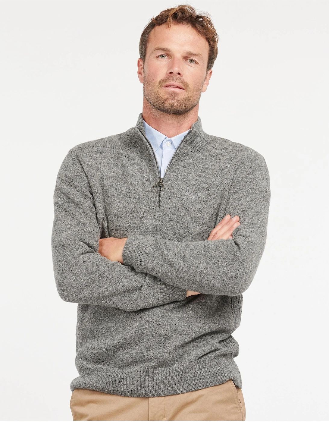 Tisbury Half Zip Mens Sweatshirt - Grey, 7 of 6