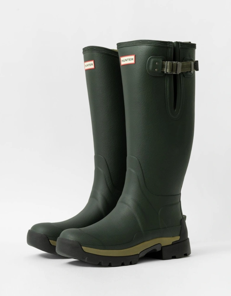 Balmoral Side Adjustable 3mm Neo Lined Tech Sole Mens Tall Boot - Dark Olive