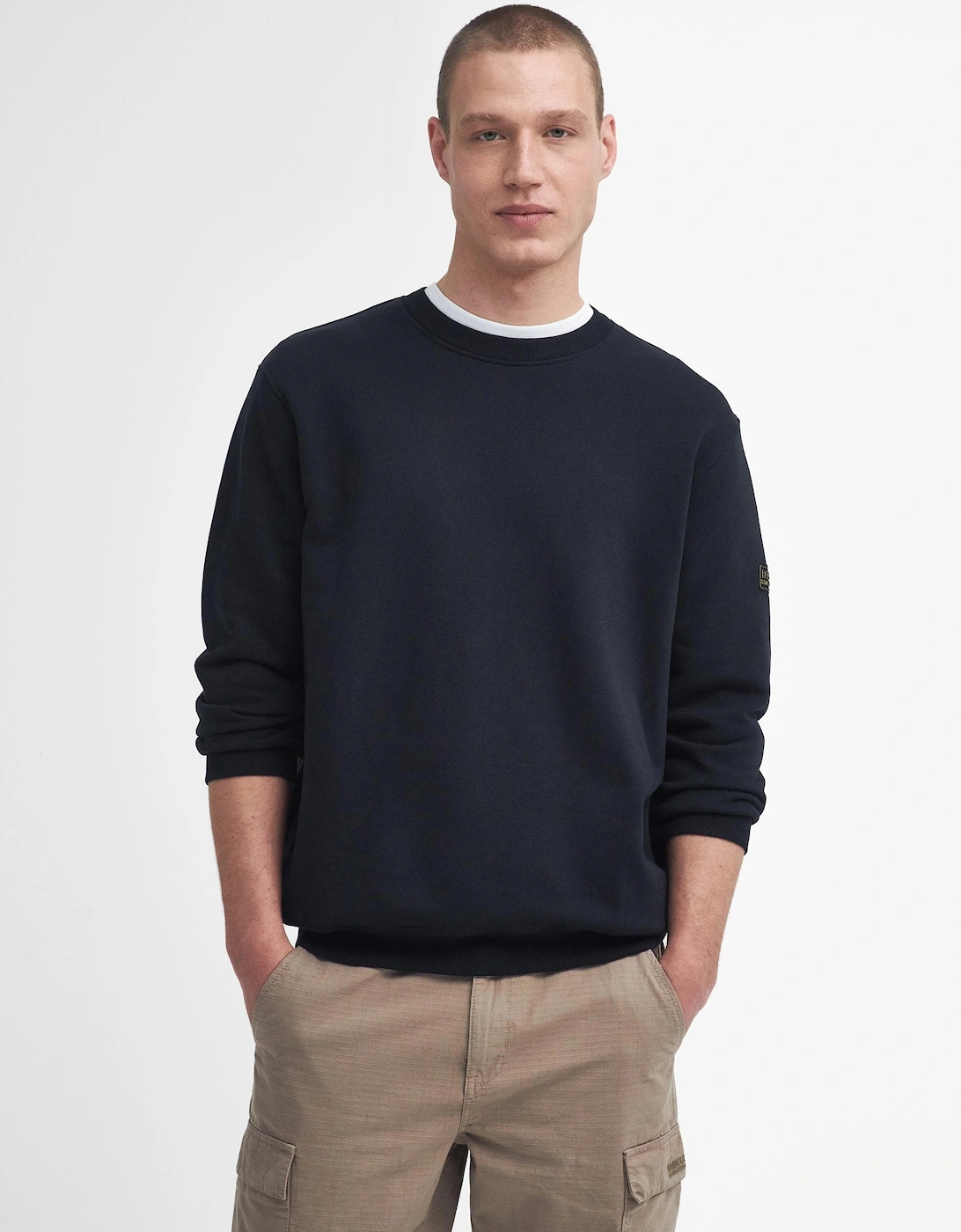 Outline Badge Mens Sweatshirt - Black, 7 of 6