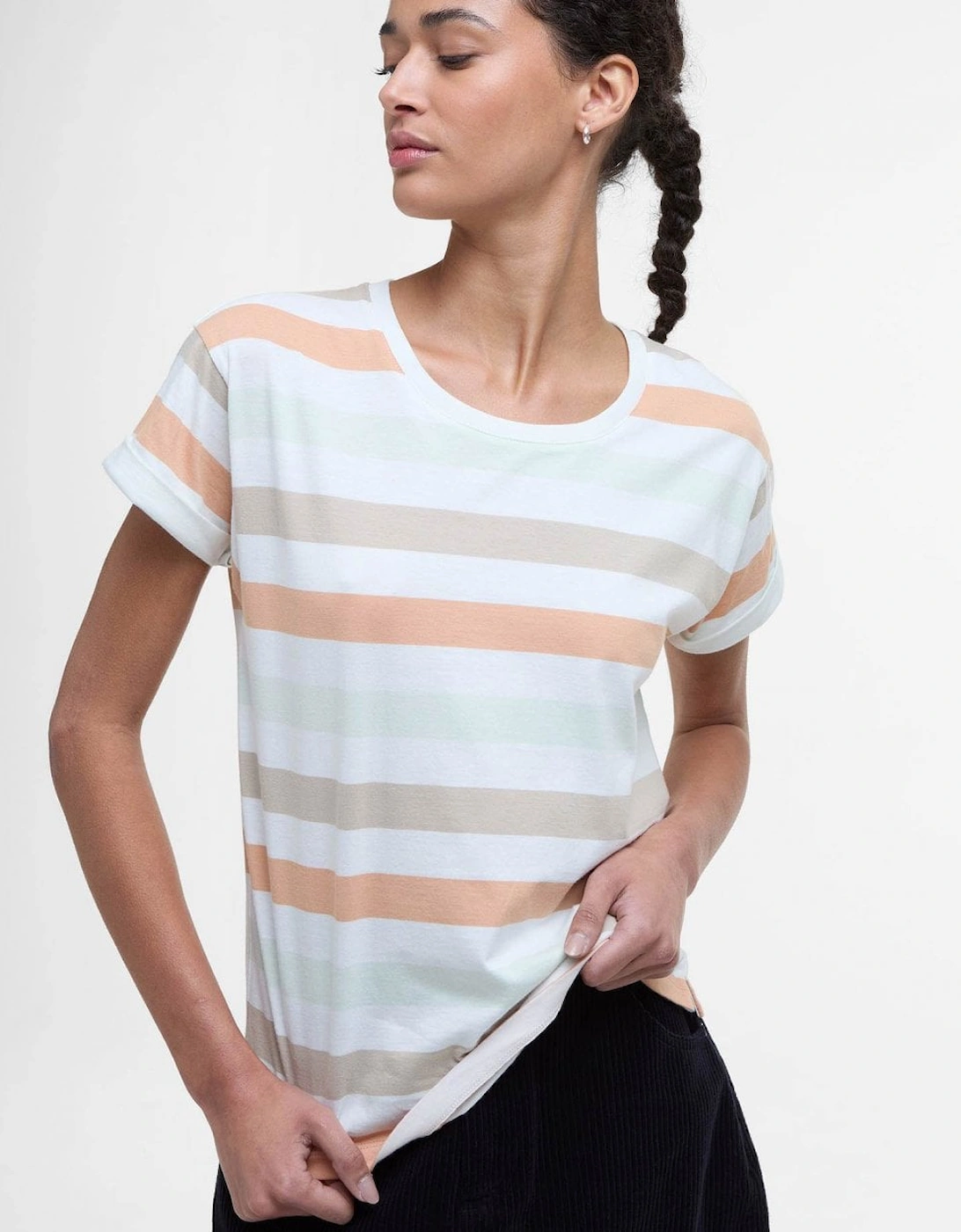 Lyndale Womens Top - Toast Stripe, 7 of 6