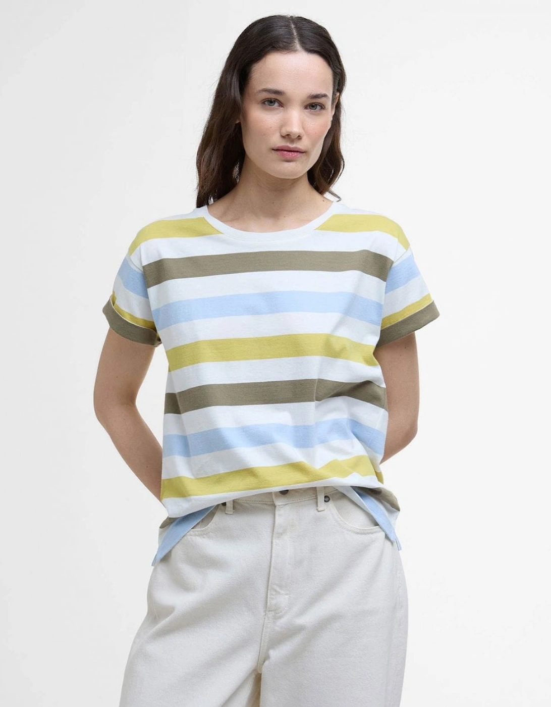Lyndale Womens Top - Limeade Stripe
