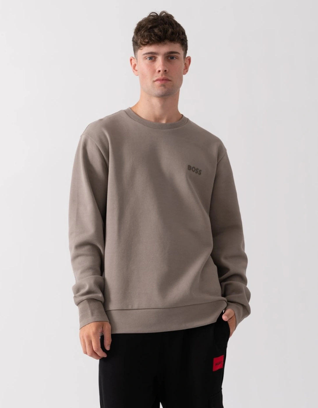 BOSS Green Salbo Mirror Mens Sweatshirt - Light/Pastel Green 334, 5 of 4