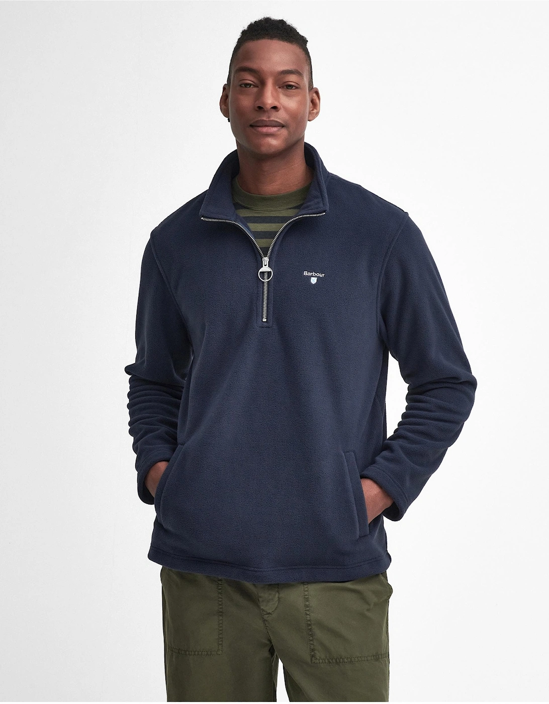Essentials Mens Half Zip Fleece - Navy, 9 of 8