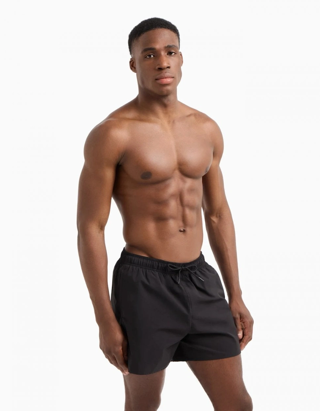 Mens Essential Eagle Logo Swim Shorts - Black, 3 of 2