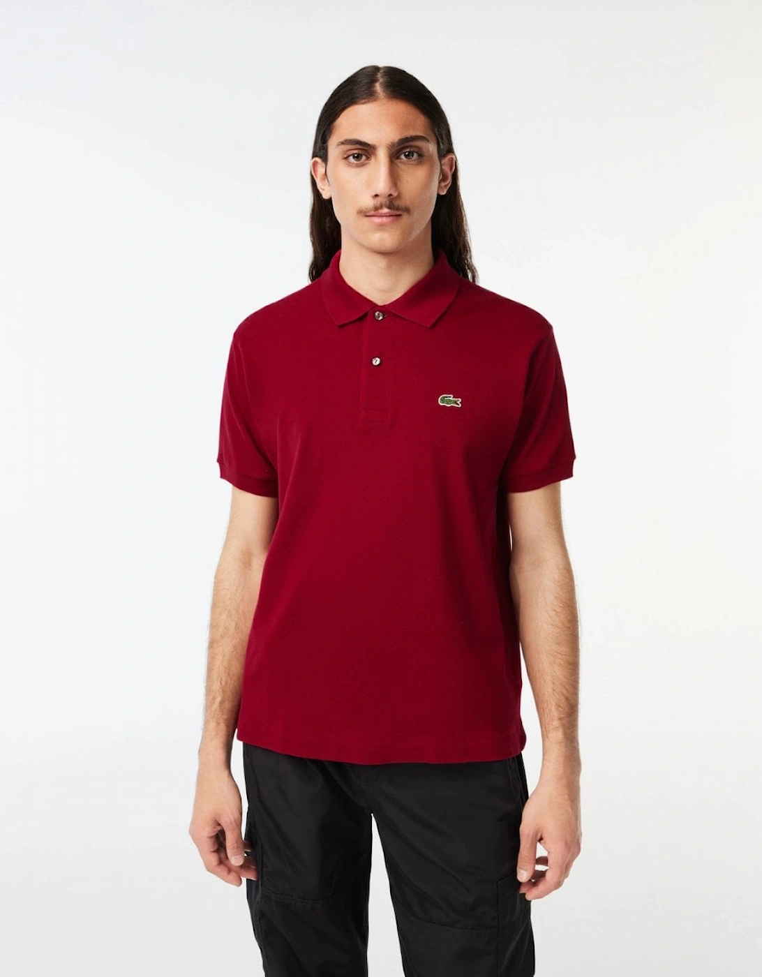 Classic Fit L.12.12 Mens Short Sleeve Polo Shirt - Bordeaux 476, 4 of 3