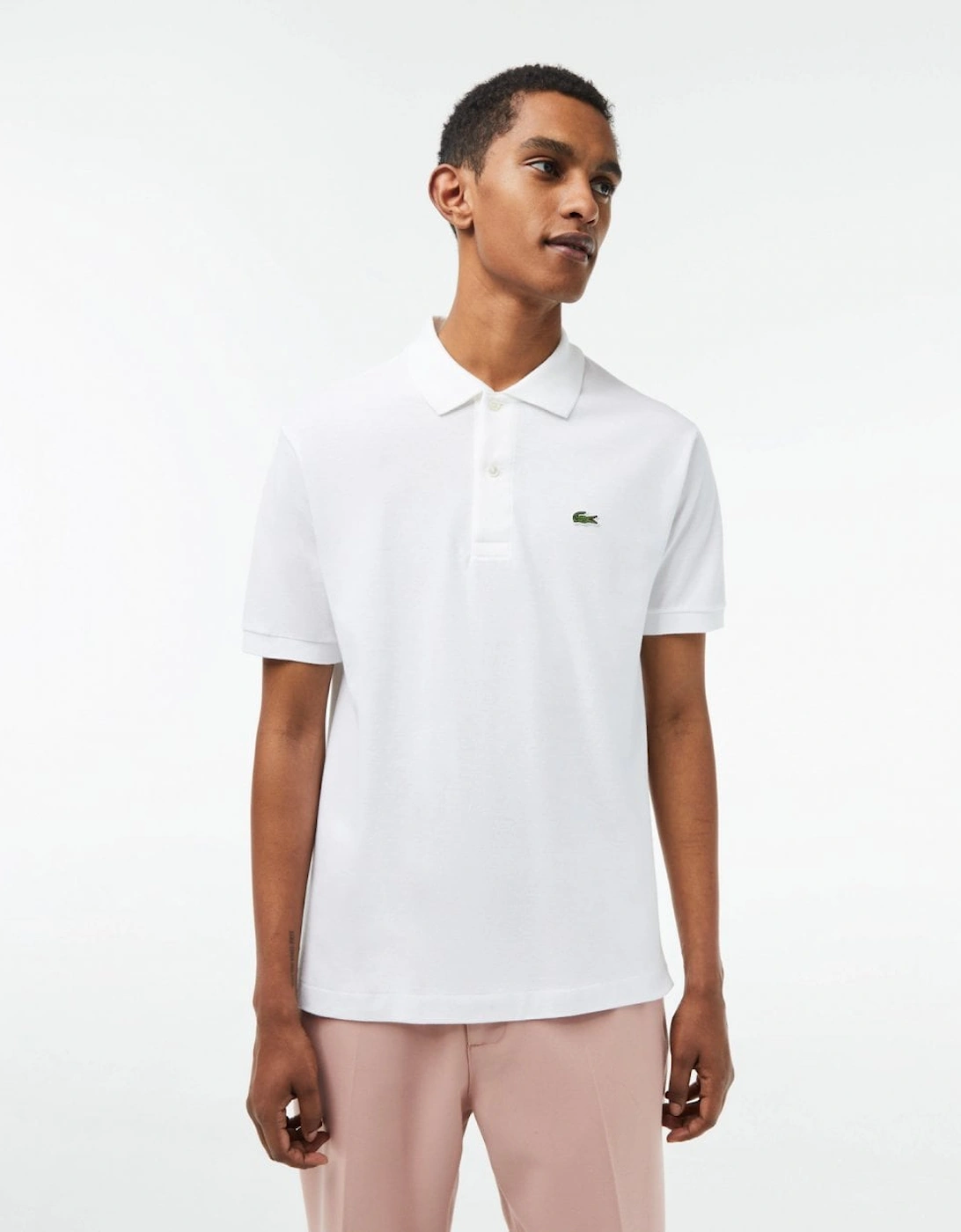 Classic Fit L.12.12 Mens Short Sleeve Polo Shirt - White 001, 4 of 3