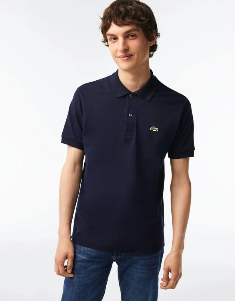 Classic Fit L.12.12 Mens Short Sleeve Polo Shirt - Navy Blue 166