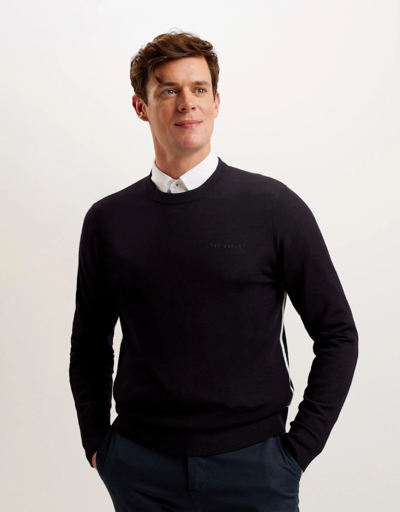 Liblo Mens Crew Neck Jumper - Navy