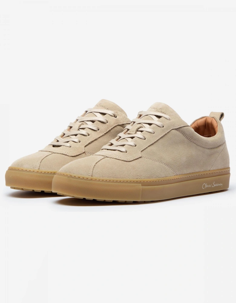 Ermida Mens Suede Trainers - Stone