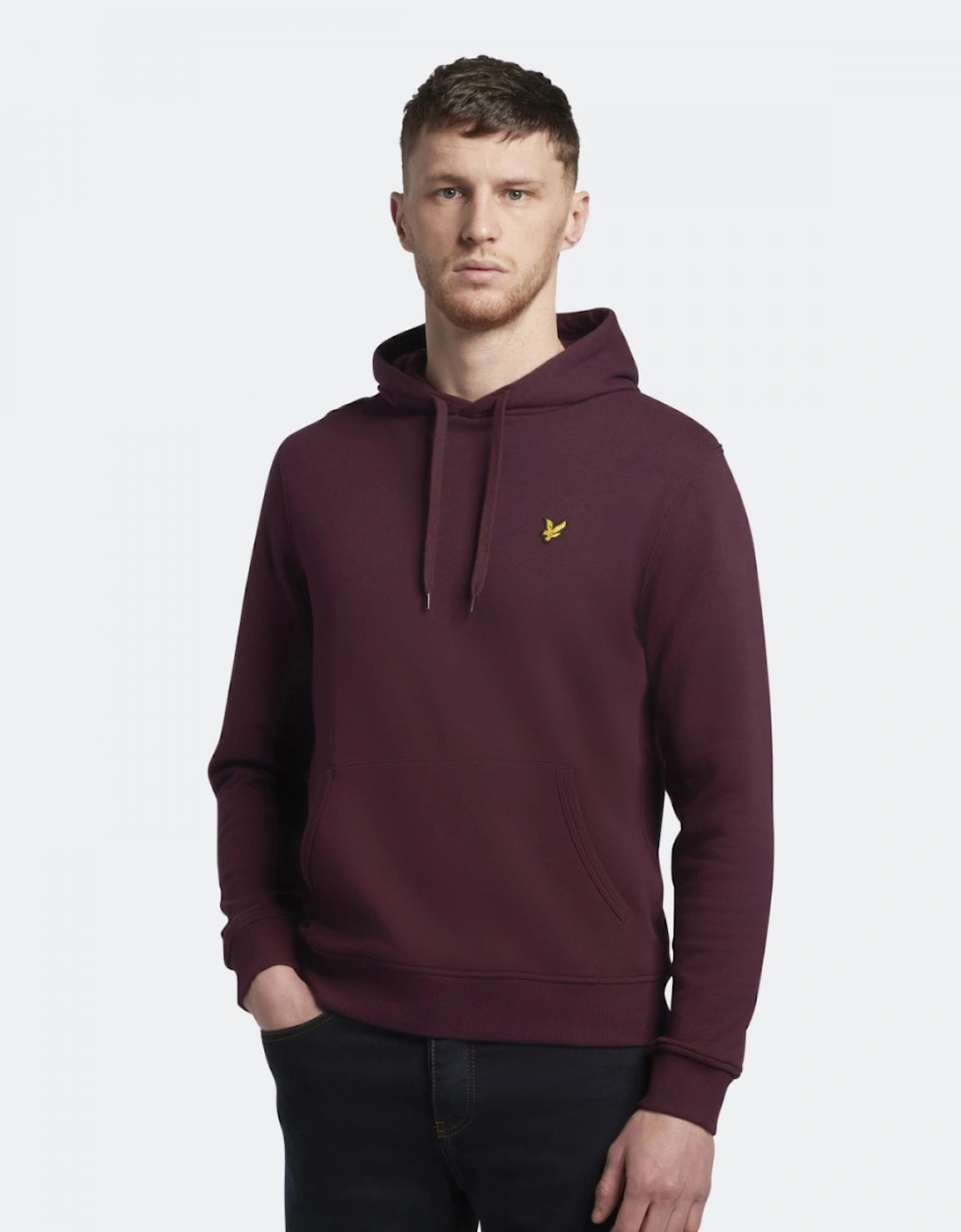 Lyle & Scott Mens Pullover Hoodie - Z562 Burgundy, 6 of 5