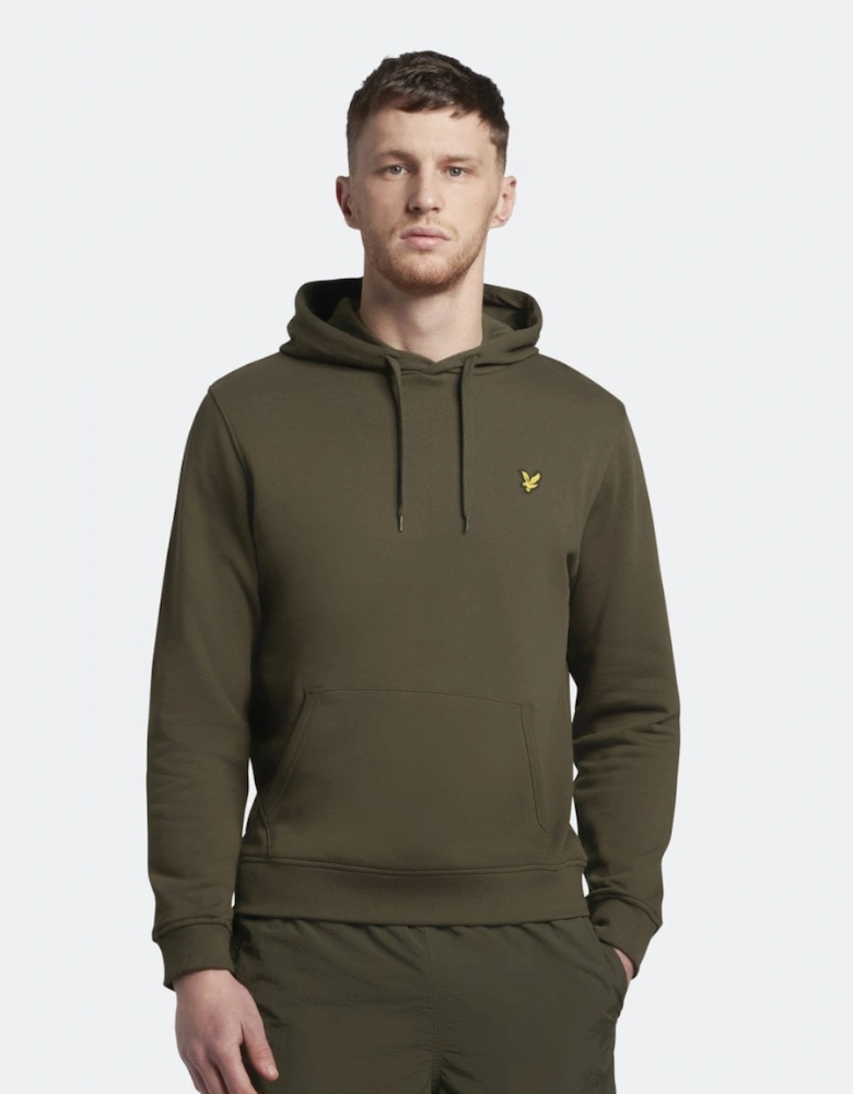 Lyle & Scott Mens Pullover Hoodie - W485 Olive