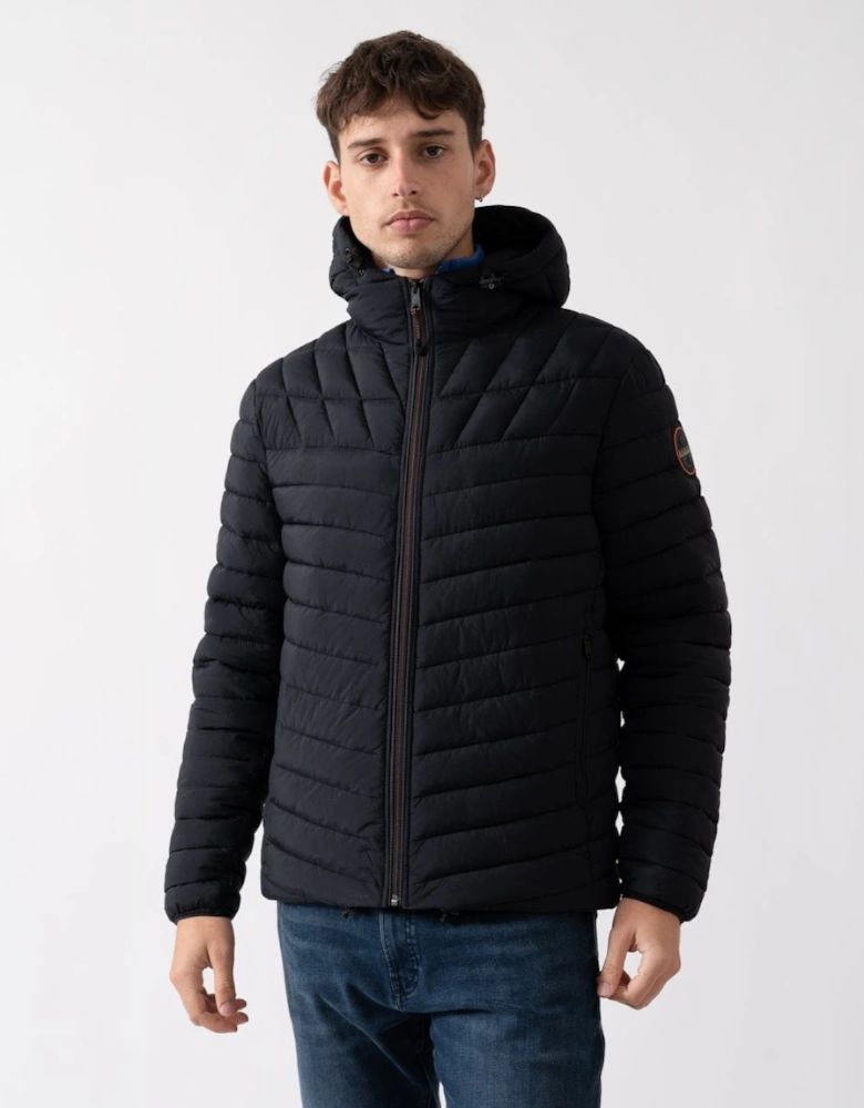 A-Lapaz Mens Hooded Puffer Jacket - Black 041