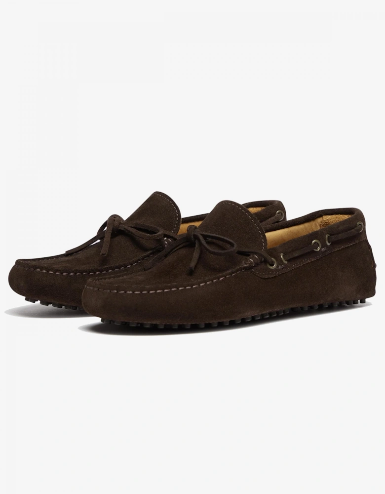 Lastres Suede Mens Driving Shoes - Chocolate