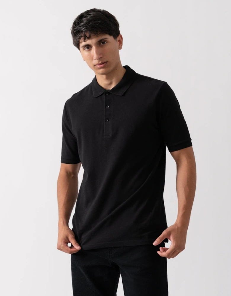 Tralee Mens Pique Cotton Polo Shirt - Black