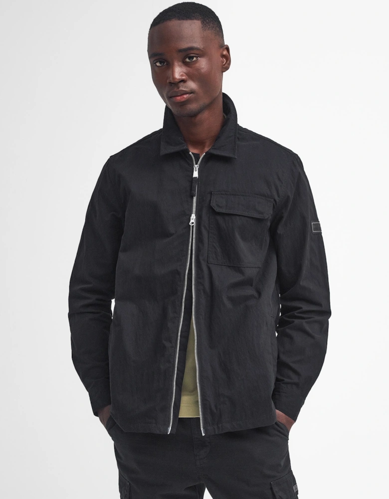 Maze Peached Mens Overshirt - Black