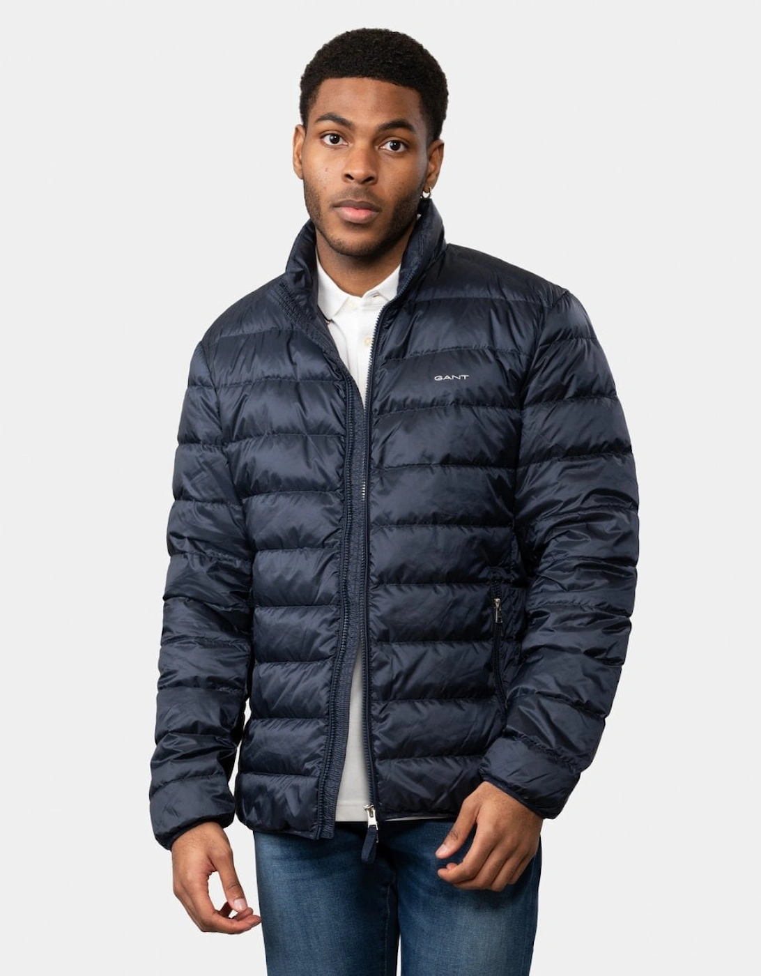 Light Mens Down Jacket - 433 Evening Blue, 6 of 5