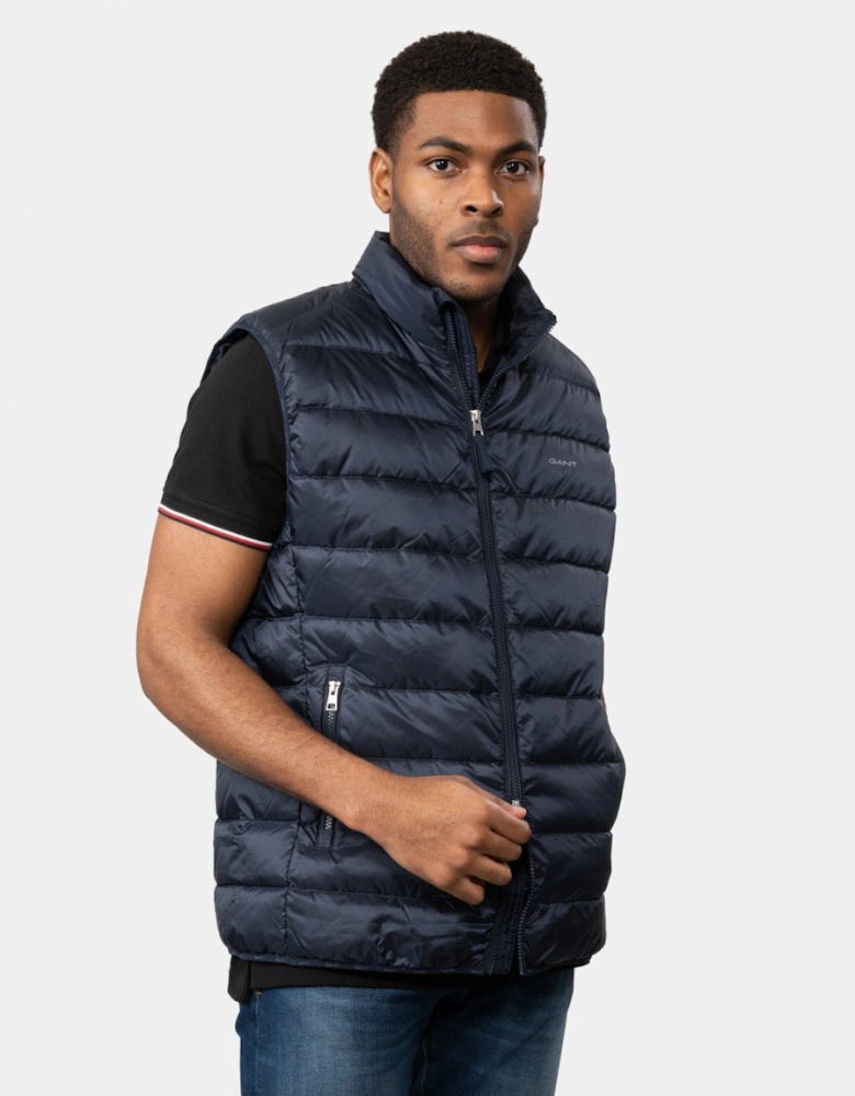 Mens Light Down Gilet - 433 Evening Blue