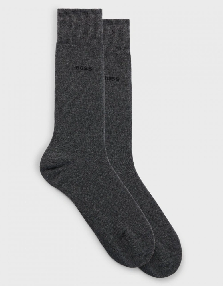 BOSS Orange 2-Pack Mens Regular Length Socks in a Cotton Blend NOS - Medium Grey 031