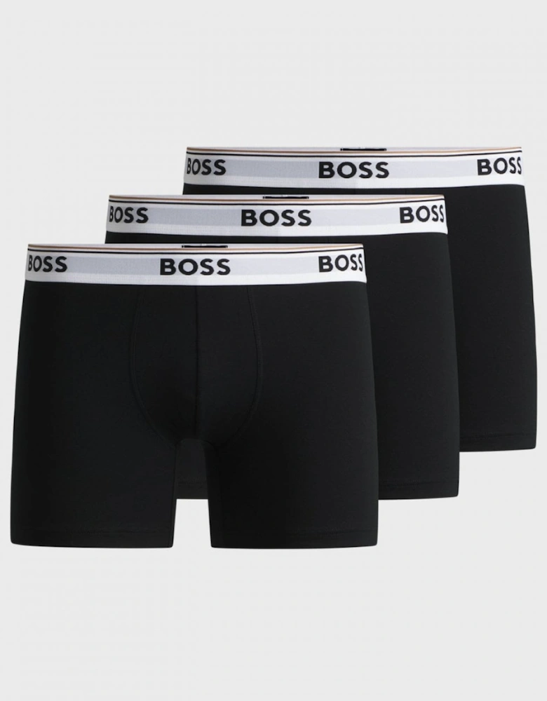 BOSS Orange Power Three Pack Mens Stretch Cotton Boxer Briefs With Logos NOS - Open Miscellaneous 994
