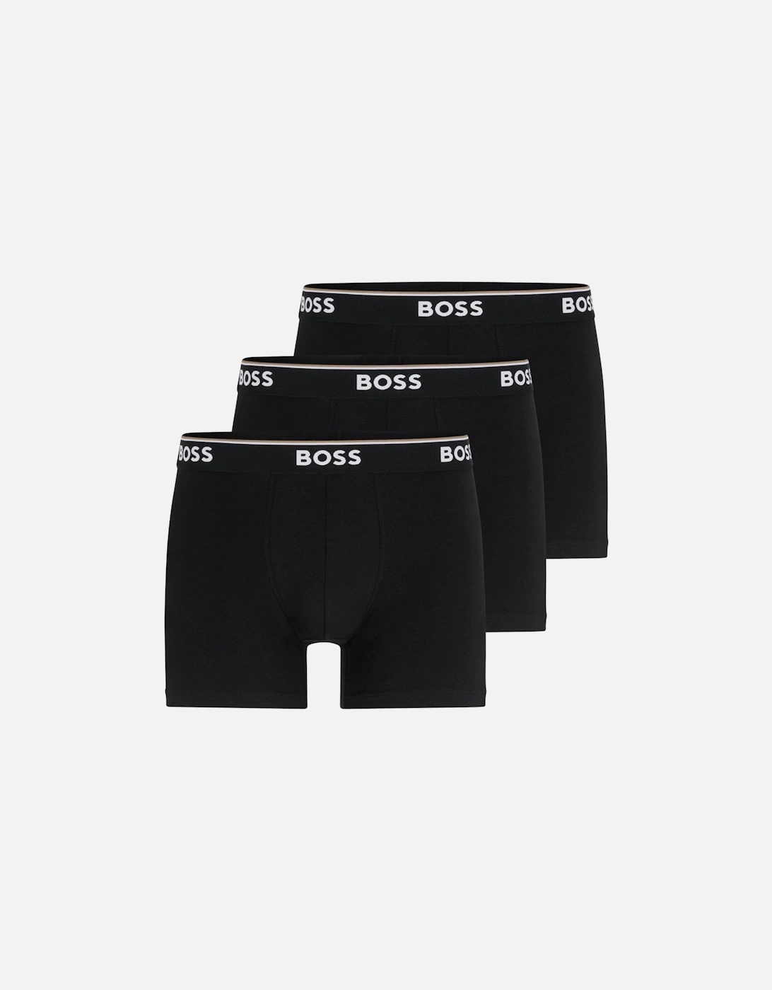 BOSS Orange Power Three Pack Mens Stretch Cotton Boxer Briefs With Logos NOS - Black 001, 6 of 5