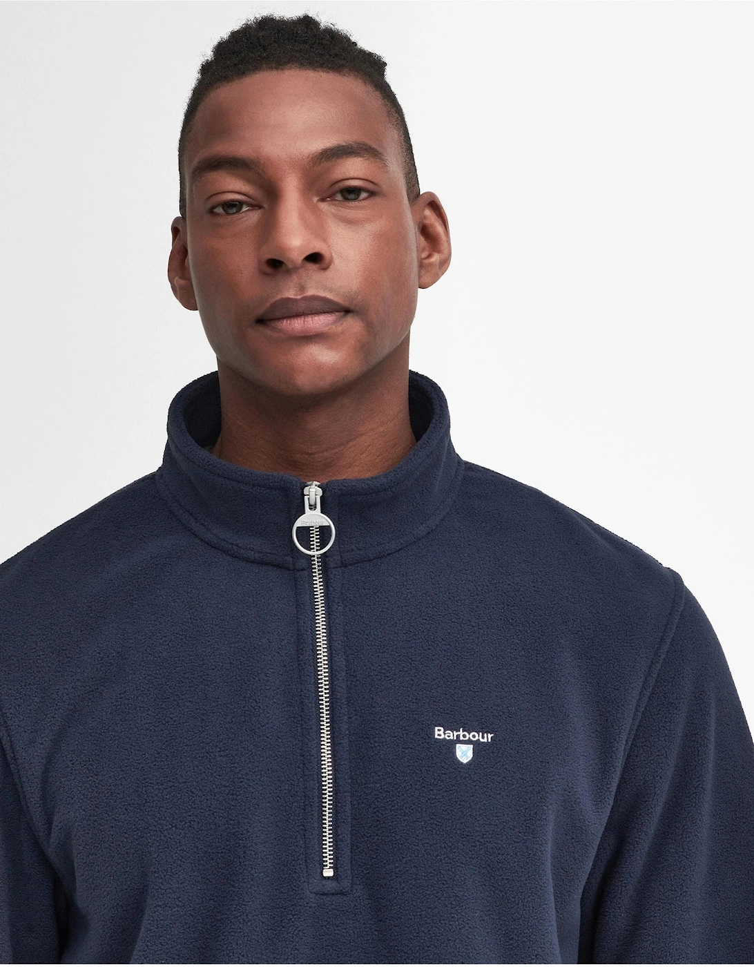 Essentials Mens Half Zip Fleece - Navy