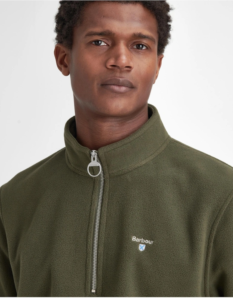 Essentials Mens Half Zip Fleece - Mid Olive