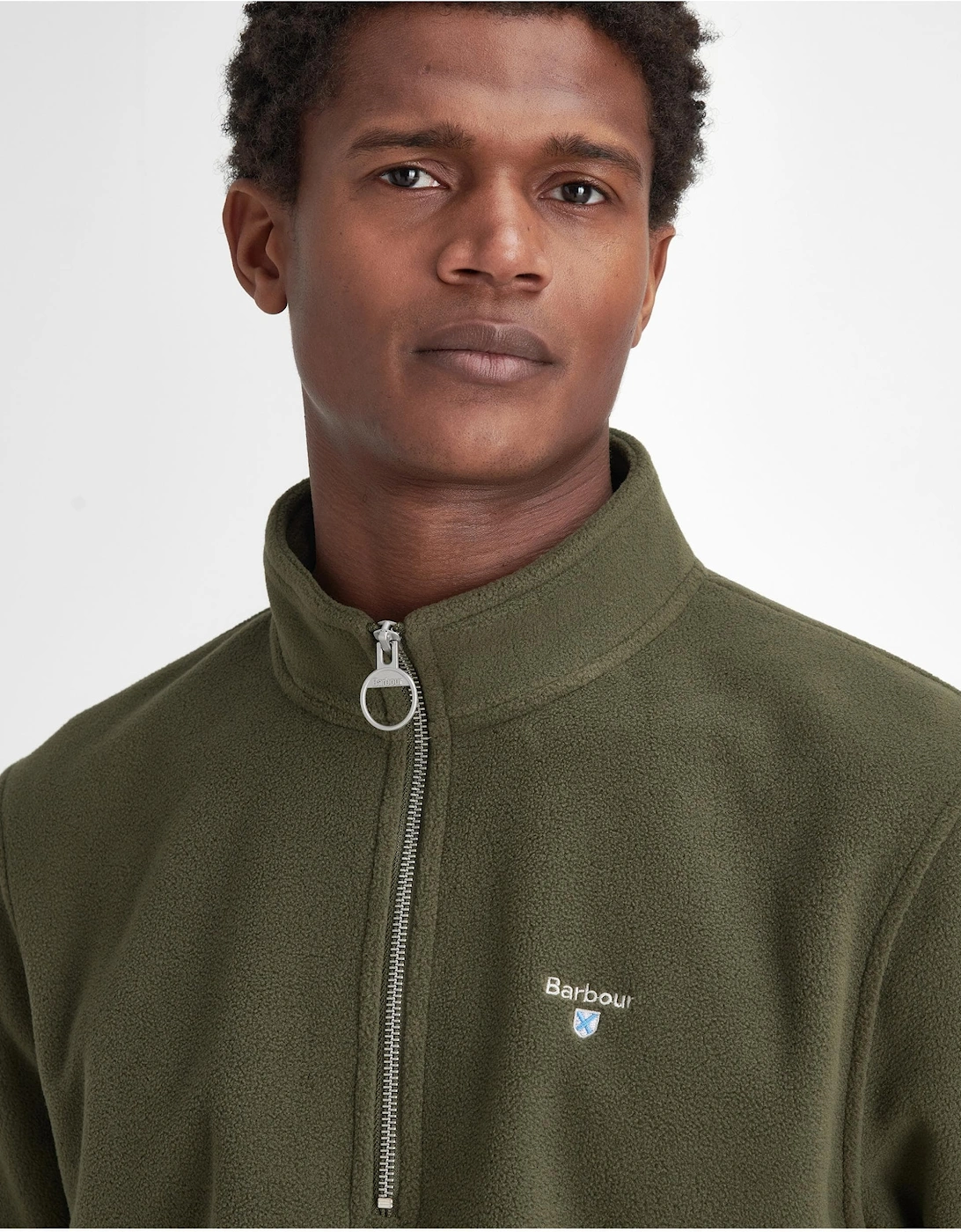 Essentials Mens Half Zip Fleece - Mid Olive