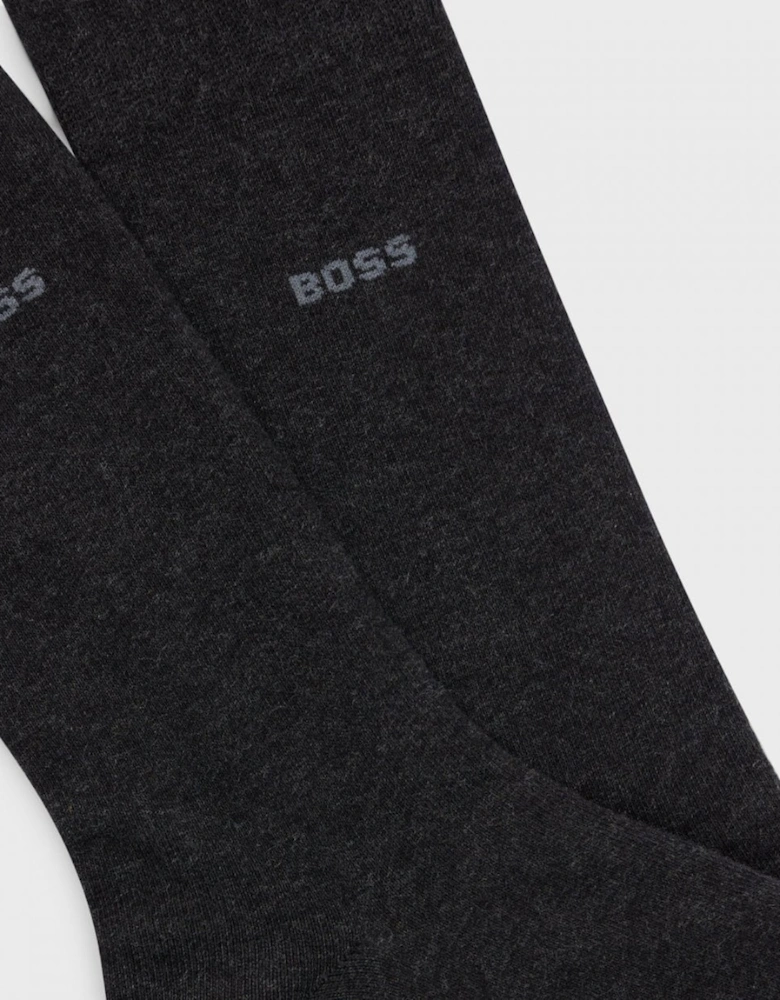 BOSS Orange 2-Pack Mens Regular Length Socks in a Cotton Blend NOS - Charcoal 012